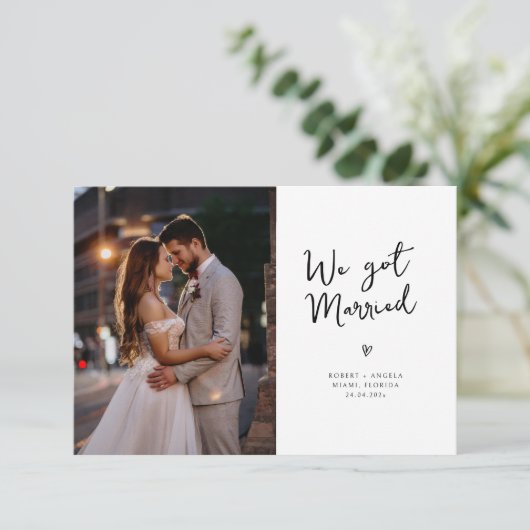 写真得結婚したの結婚発表 サンキューカード (スタンド正面)