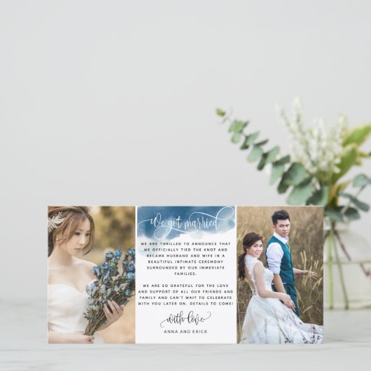 写真得結婚した結婚/Elope発表 案内状 (スタンド正面)