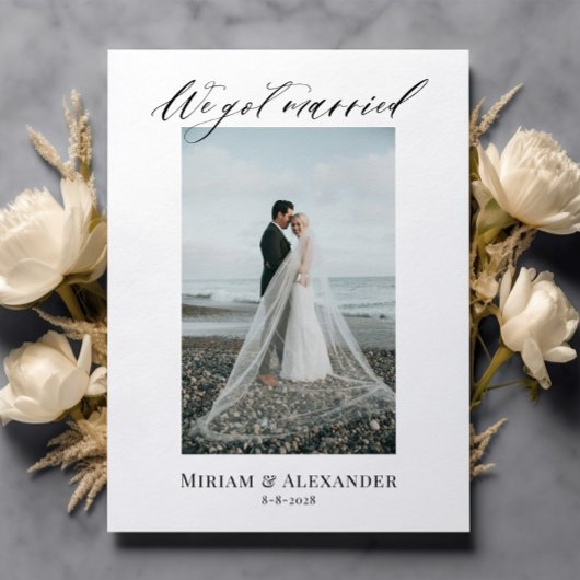 写真得Weの結婚した結婚発表はがき ポストカード