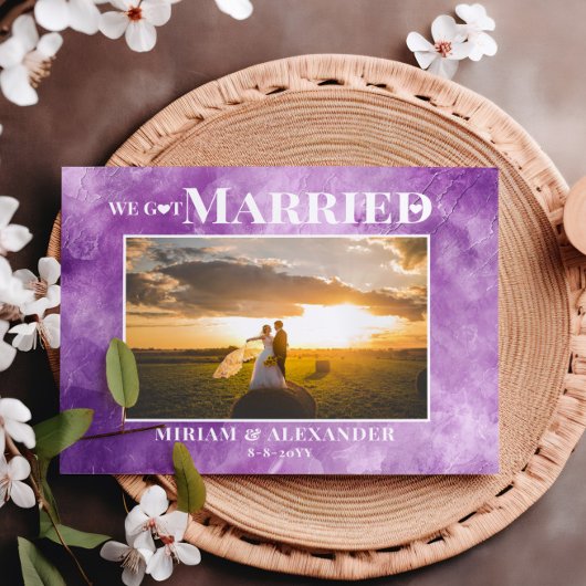 写真得Weの結婚した結婚発表はがき ポストカード