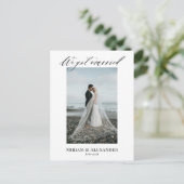 写真得Weの結婚した結婚発表はがき ポストカード (スタンド正面)