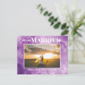 写真得Weの結婚した結婚発表はがき ポストカード (スタンド正面)