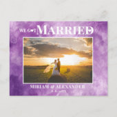 写真得Weの結婚した結婚発表はがき ポストカード (正面)