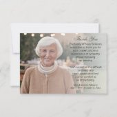 写真忌引葬式 サンキューカード (正面)