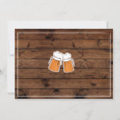 写真応援及びビール誕生会の木製の招待 招待状 (裏面)