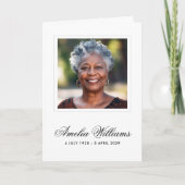 写真悔やみや弔慰の感謝してい忌引き カード (正面)