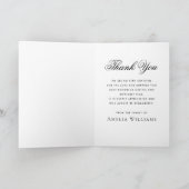 写真悔やみや弔慰の感謝してい忌引き カード (内部)