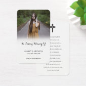 写真悔やみや弔慰葬儀記念祈りの言葉カード (デスク)