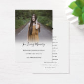 写真悔やみや弔慰葬儀記念祈りの言葉カード (デスク)