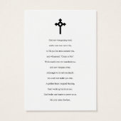 写真悔やみや弔慰葬儀記念祈りの言葉カード (裏面)