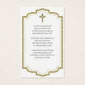 写真悔やみや弔慰葬儀記念祈りの言葉カード (裏面)