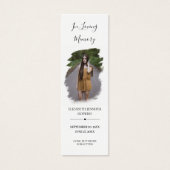 写真悔やみや弔慰葬儀記念詩ブックマークカード (正面)