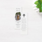 写真悔やみや弔慰葬儀記念詩ブックマークカード (デスク)