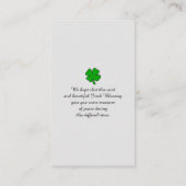 写真悔やみや弔慰記念祈りの言葉カード 名刺 (裏面)