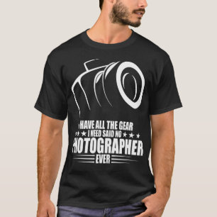 写真愛好家のシャツカメラ Tシャツ