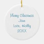 写真愛好家ヴィンテージカメラと花 セラミックオーナメント (裏面)