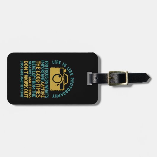 写真感動的が好時を捉える ラゲッジタグ (正面横)