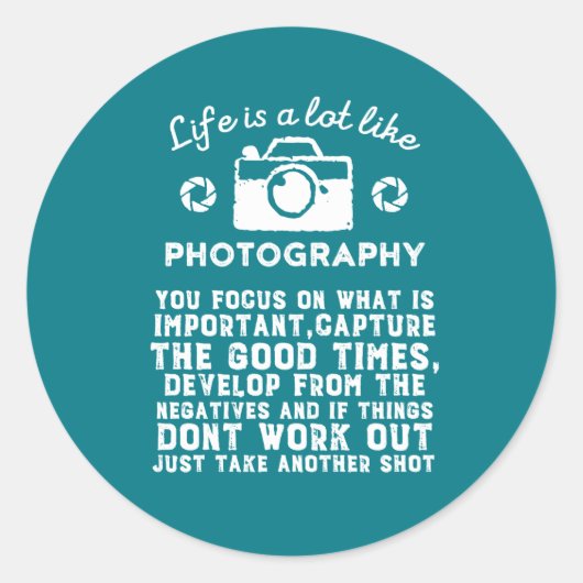 写真感動的のような写真家の生活 ラウンドシール (正面)