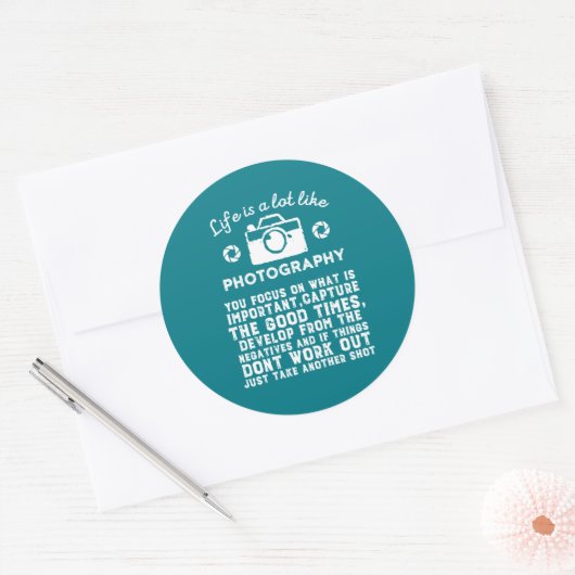 写真感動的のような写真家の生活 ラウンドシール (封筒)
