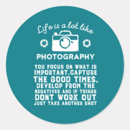 写真感動的のような写真家の生活 ラウンドシール