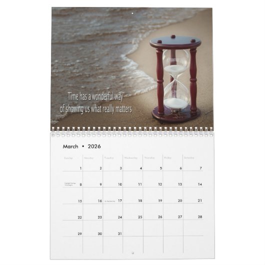 写真感動的引用文 カレンダー (3月 2026)