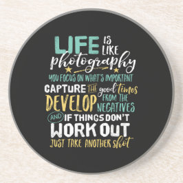 写真感動的生活引用文写真家 コースター