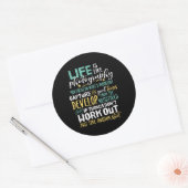 写真感動的生活引用文写真家 ラウンドシール (封筒)