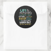 写真感動的生活引用文写真家 ラウンドシール (バッグ)