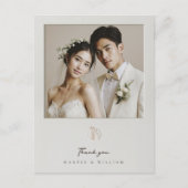 写真感謝していのハガキ結婚の額縁 ポストカード (正面)