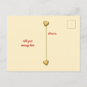 写真感謝していの赤いクリスマスの贈り物 案内ポストカード (裏面)