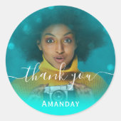 写真感謝していブライダルSweet16大学院パーティー ラウンドシール (正面)