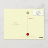 写真感謝してい付きのクリスマスの贈り物 ポストカード (裏面)