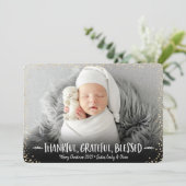 写真感謝のクリスマス賛美モダン感謝 シーズンカード (スタンド正面)