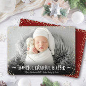 写真感謝のクリスマス賛美モダン感謝 シーズンカード