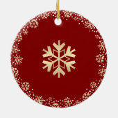 写真感謝のスノーフレーク賛美の休日 セラミックオーナメント (裏面)