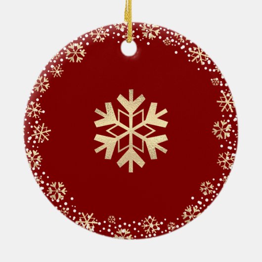 写真感謝のスノーフレーク賛美の休日 セラミックオーナメント (裏面)