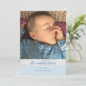 写真感謝状とベビー案内はがき サンキューカード (スタンド正面)