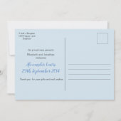 写真感謝状とベビー案内はがき サンキューカード (裏面)