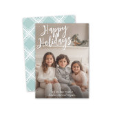 写真手書きクリスマスアクアプレイドハッピー シーズンカード