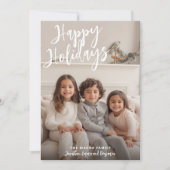 写真手書きクリスマスアクアプレイドハッピー シーズンカード (正面)