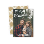 写真手書きメリークリスマス金ゴールドプレイド シーズンカード