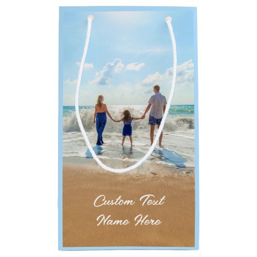 写真抱き枕とカスタム文字名 スモールペーパーバッグ (裏面)