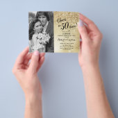 写真招待状50周年記念 チラシ (手)