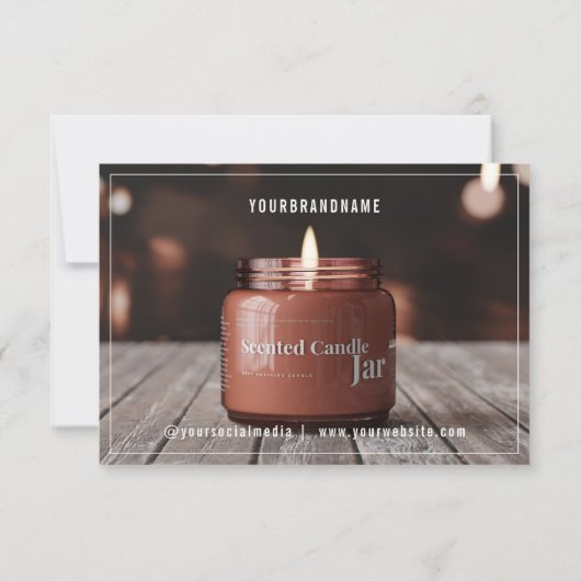 写真指気に示カード付き中性キャンドル サンキューカード (裏面)