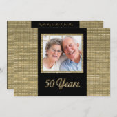 写真挿入付き50周年招待状 招待状 (正面/裏面)