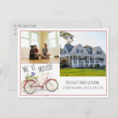 写真掲示付き住所自転車の変更 案内ポストカード (正面/裏面)