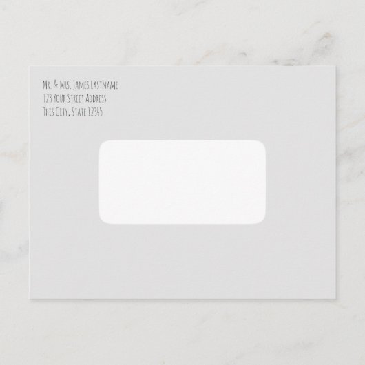 写真掲示付き住所自転車の変更 案内ポストカード (裏面)