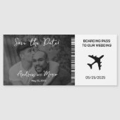 写真搭乗券ウェディング日付を保存 (正面)