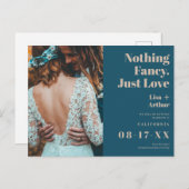 写真撮ファンシー影ティール（緑がかった色）が日付を保存する ポストカード (正面/裏面)