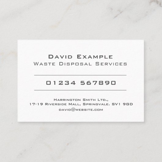 写真撮影による廃棄物処理 名刺 (裏面)